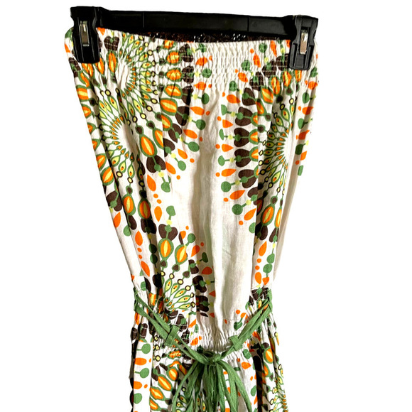 NWT LUXURY BOHO STRAPLESS LINEN JUMPSUIT SIZE XS - Picture 3 of 8